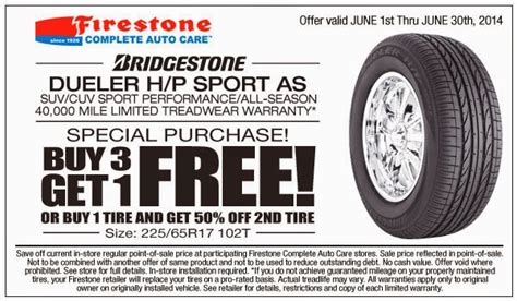 bridgestone tires website coupons